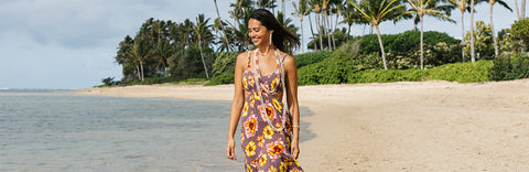 Women Walking on Beach with Ni'ihau Shells