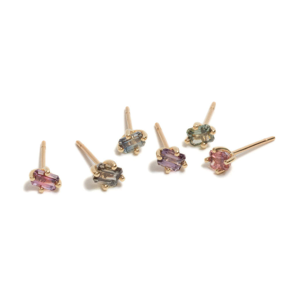 coloured stud earrings