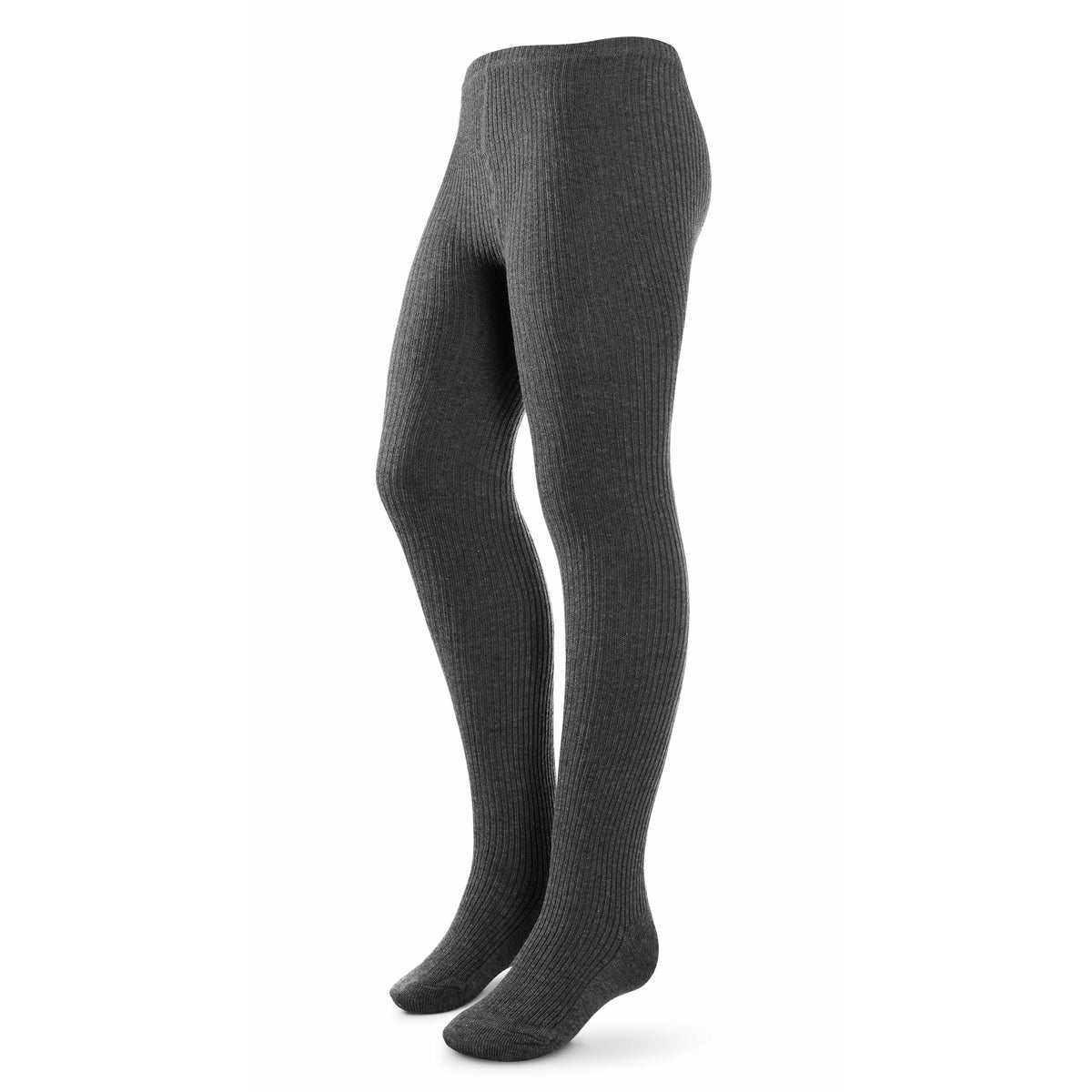 Collégien Ribbed Tights, Dark Green - Extra-soft Egyptian cotton! girl