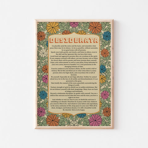 Desiderata poem poster