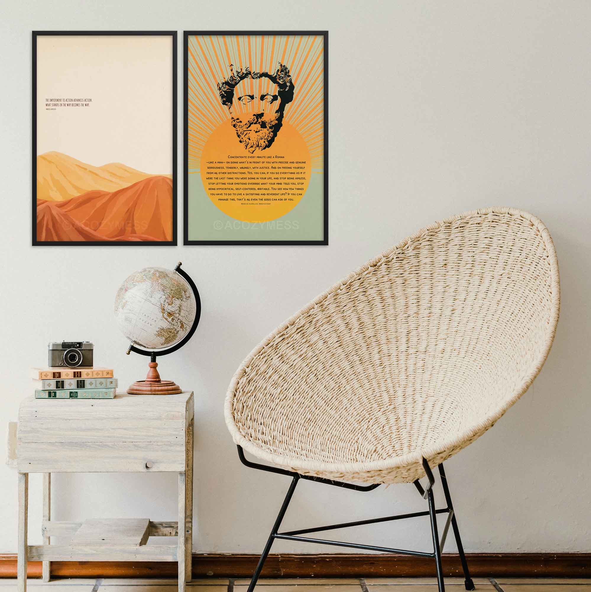 Marcus Aurelius Art: Stoic Philosophy Print, Motivational Poster