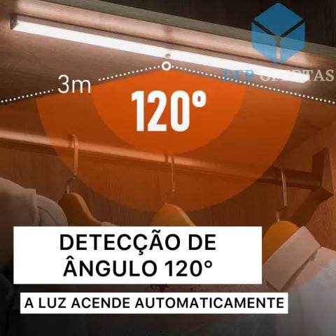 Luminária em LED para Ambientes com Sensor de Movimento Recarregável