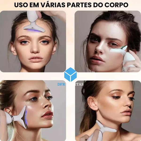 Aparelho Facial Trata e Previne Rugas, Papadas - Fototerapia Antienvelhecimento