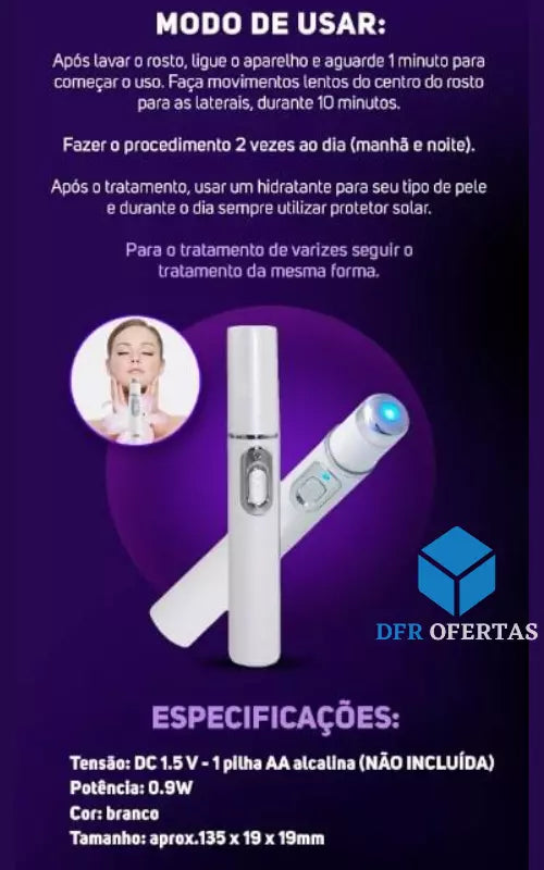 Caneta Laser Tratamento de Varizes e Acne Original