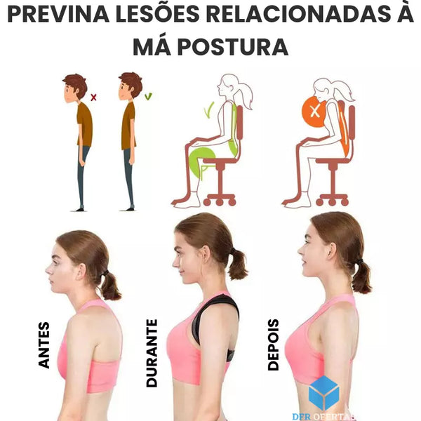 Corretor Postural Unissex Ajustável Posture Pro