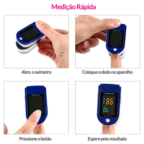 Oxímetro de Dedo Digital Portátil Profissional + Brinde