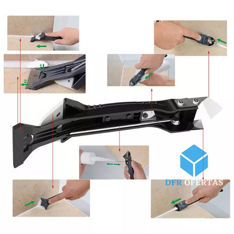 Raspador Para Silicone Profissional 5 em 1
