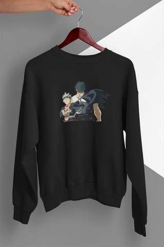 Asta and Yami Black Clover Anime Crewneck Sweatshirt