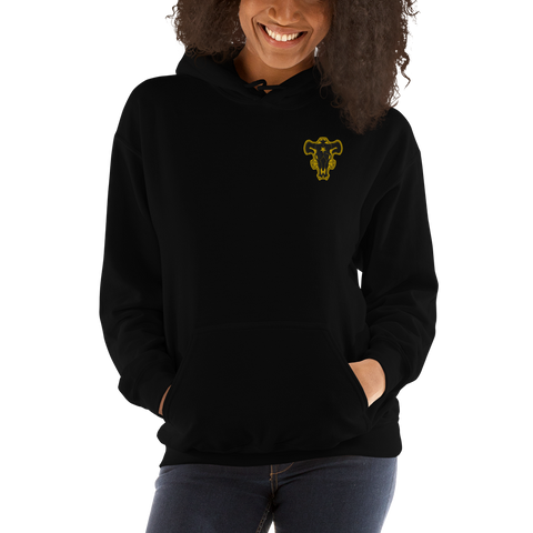Black clover embroidered logo anime hoodie 