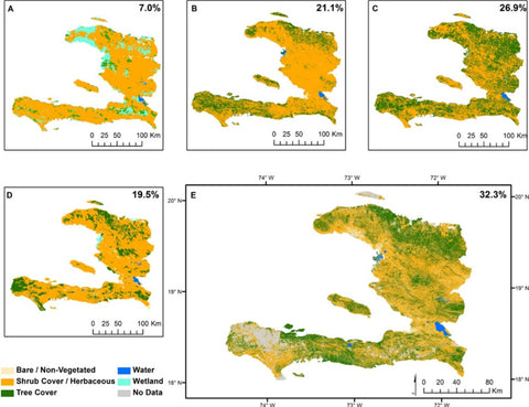 mappa deforestazione haiti