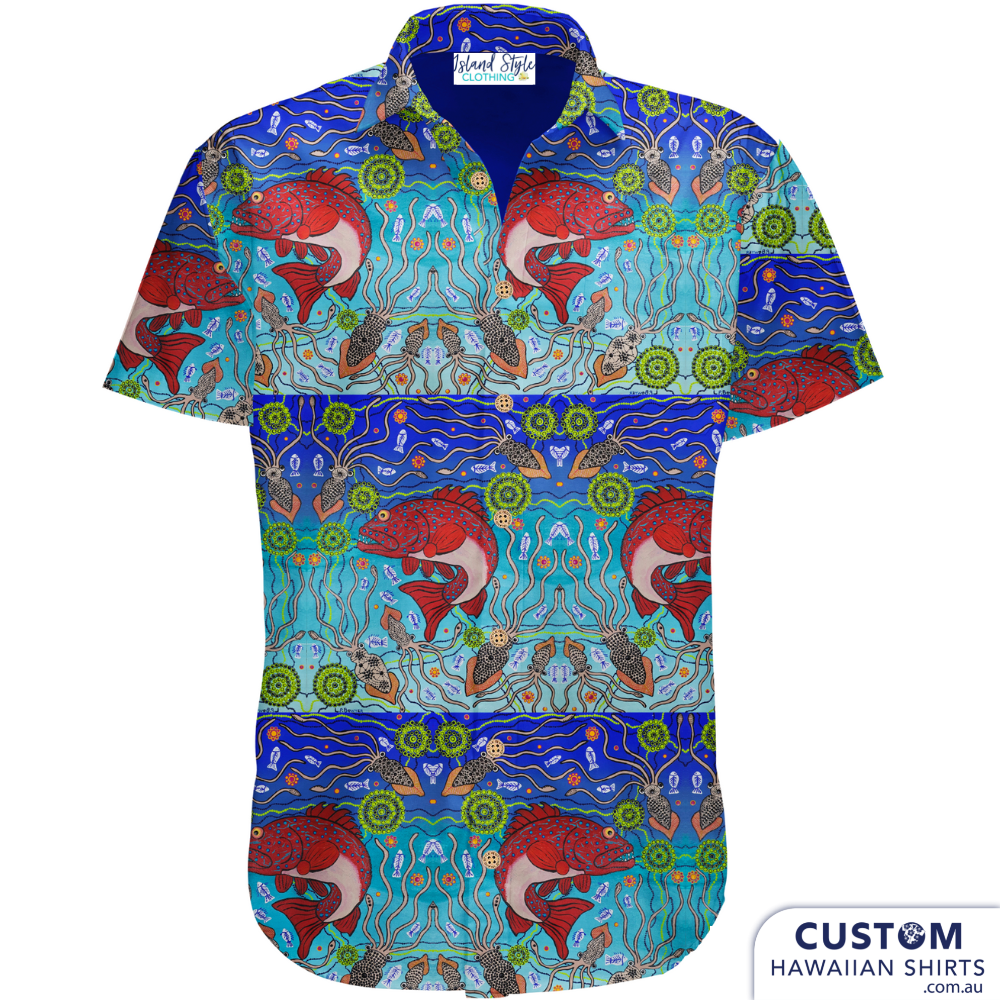 Coral Trout, Kuku Bulkaway, Cooktown FNQ - Custom Indigenous Shirts