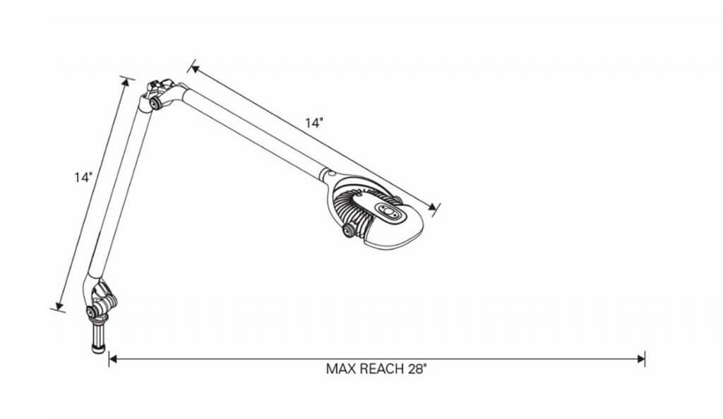 Humanscale Element 790 Reach and Specifications