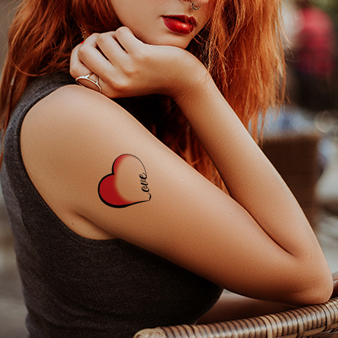Vintage 'True Love' Hearts Temporary Tattoo – TattooIcon