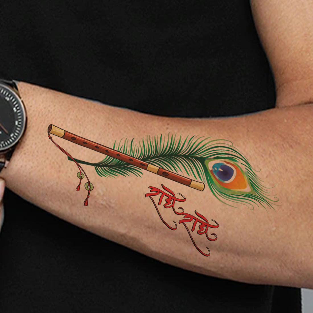 Emotion tattoo studio - Bansuri with peacock feathers LIKE/FOLLOW/SHARE FB  page - emotiontattoo Insta page - @emotiontattoos Emotion tattoo studio  Call/wapp- 9051046604 / 7980367449 #kwadroncartridges #kolkatattooartist  #belur #Howrah ...