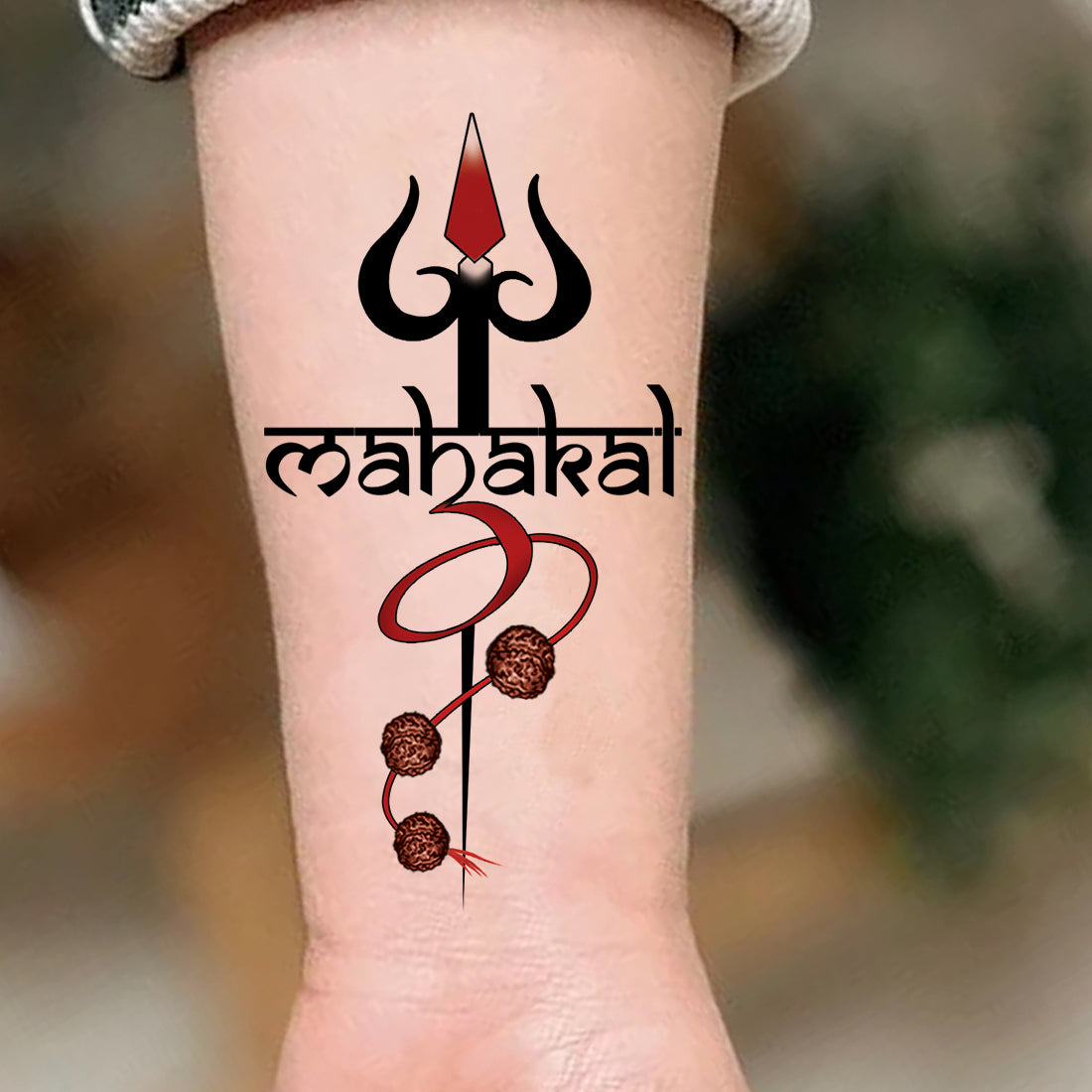 Mahakal Shiv Ji Tilak & Om Hand Band Waterproof Temporary Tattoo For Boys  Girls : Amazon.in: Beauty