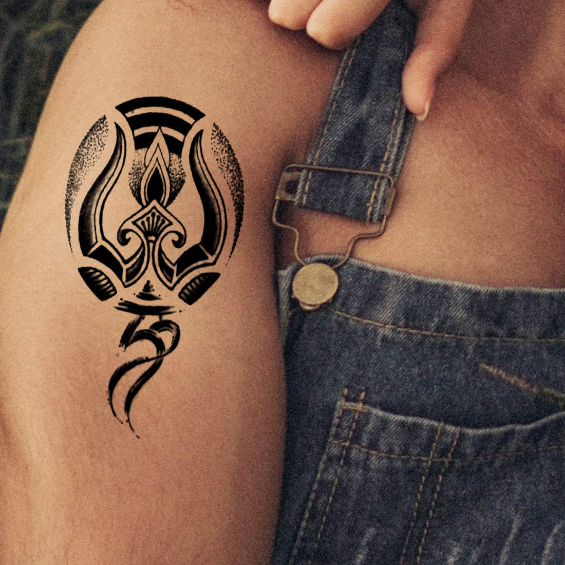 Buy voorkoms Maa with Lord shiva eye trishul tattoo(Trishul maa body tattoo)  Online at desertcartINDIA