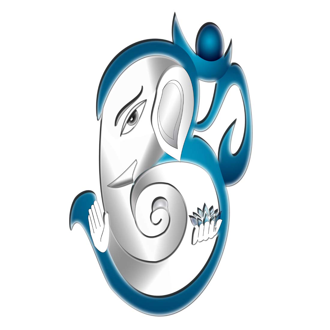 Buy |Shree Ganeshay Namah 3D Morden Round Acrylic Wall Art - Ganesh Ji Wall  Decor Sticker For Pooja Ghar, Office, Home, Door Entrance Decor| Online at  Low Prices in India - Amazon.in