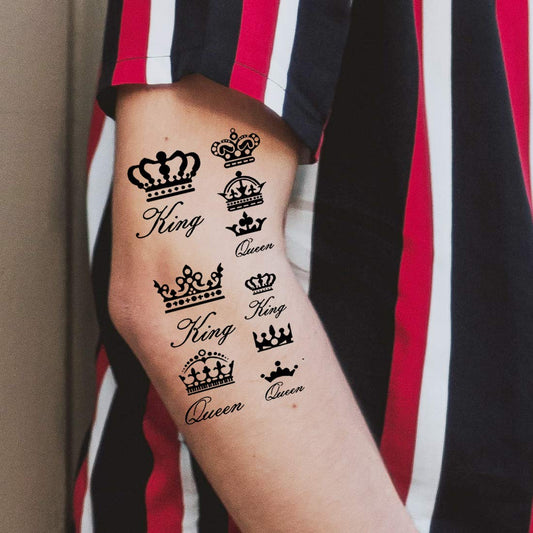 voorkoms King and Queen Crown Waterproof Temporary Tattoos Unisex - Price  in India, Buy voorkoms King and Queen Crown Waterproof Temporary Tattoos  Unisex Online In India, Reviews, Ratings & Features