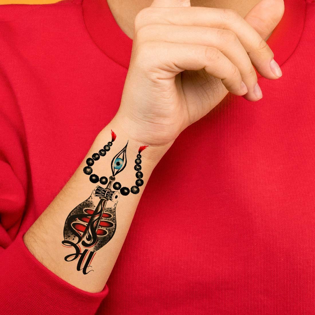 𝓵𝓾𝓬𝓴𝔂 𝓫𝓻𝓲𝓭𝓪𝓵 𝓶𝓮𝓱𝓪𝓷𝓭𝓲 and tattoo 𝓼𝓹𝓮𝓬𝓲𝓪𝓵𝓲𝓼𝓽  𝓪𝓻𝓽𝓲𝓼𝓽 on Instagram Trishul and maa tattoo design raj tattoo artist