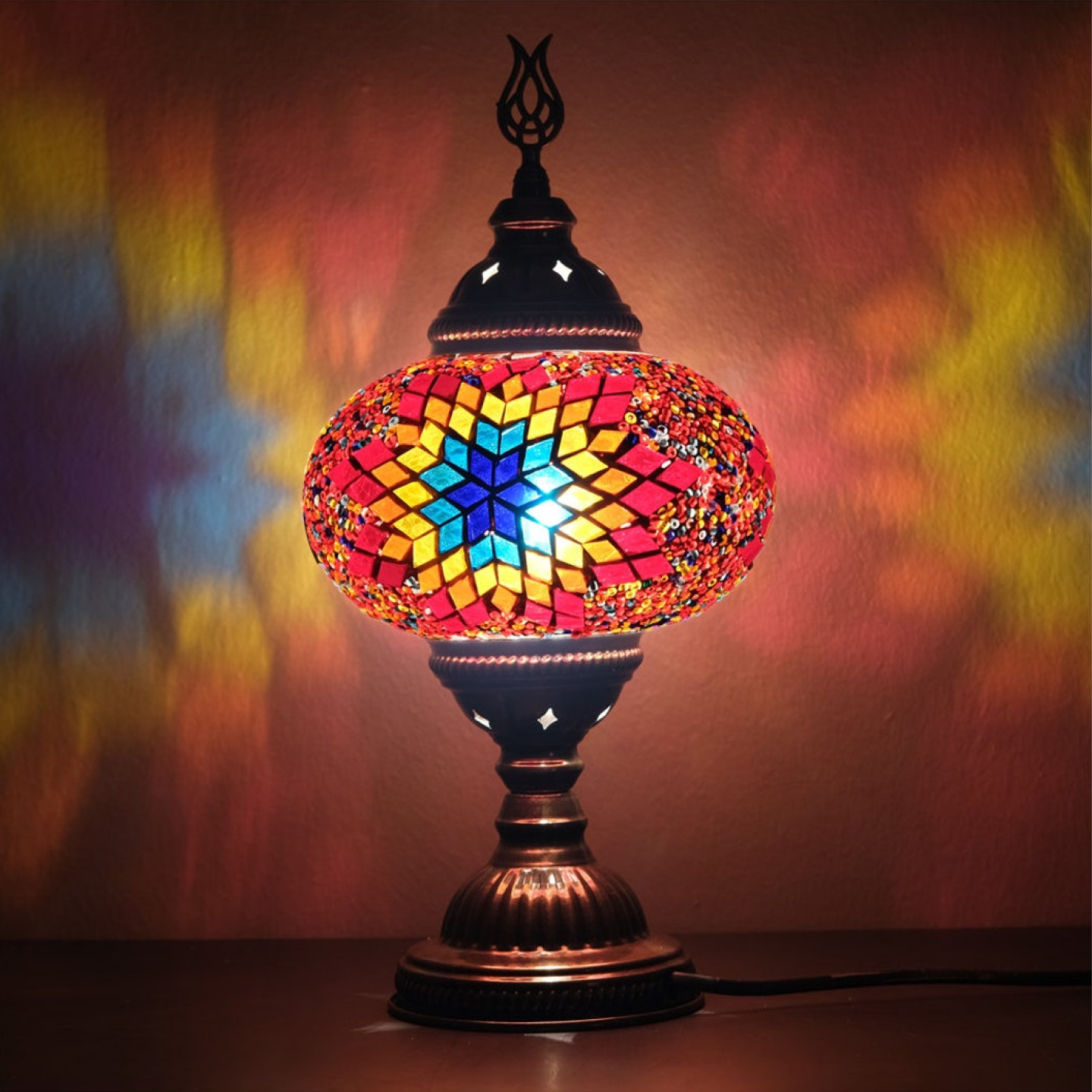 small mosaic lamp