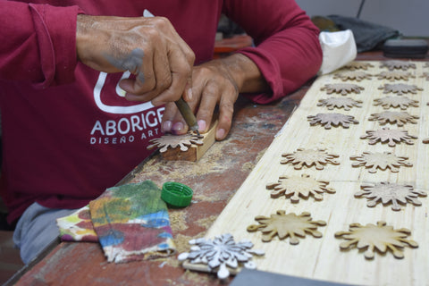 Making christmas ornament snowflakes