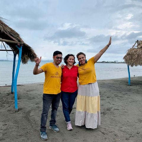 Luis, Karen, and Mary on the Atlantic Coast of Colombia