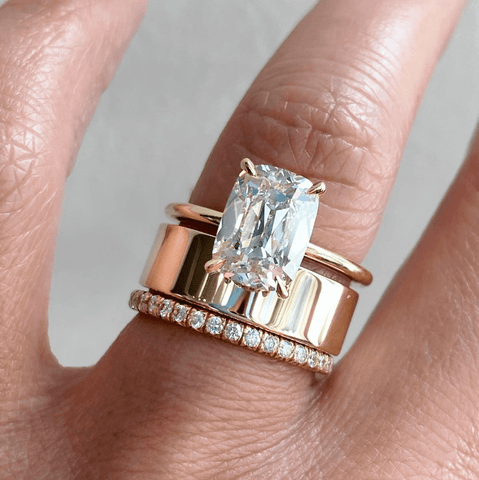 Gold Diamond Stacking Rings • Clifton Rocks