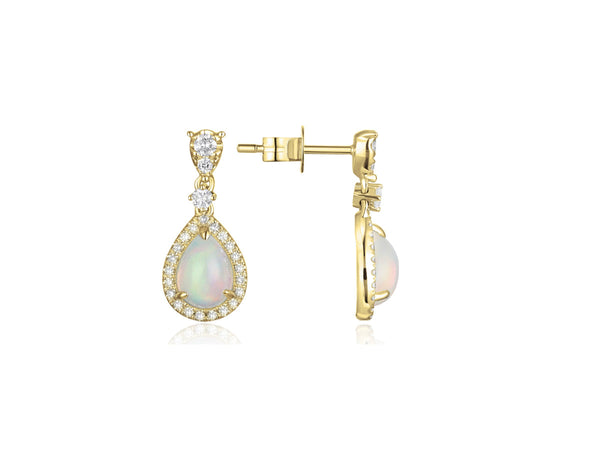 Opal birthstone earrings