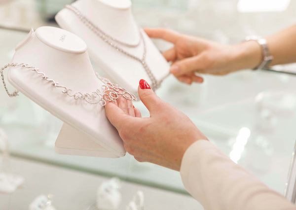 Women shopping for GIA certified jewelry