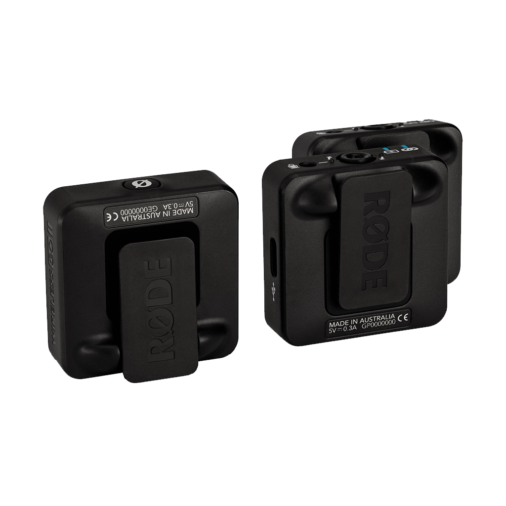 RØDE Wireless Go II Dual Channel Wireless System with Built-in Microphones  with Analogue and Digital USB Outputs, Compatible with Cameras, Windows and
