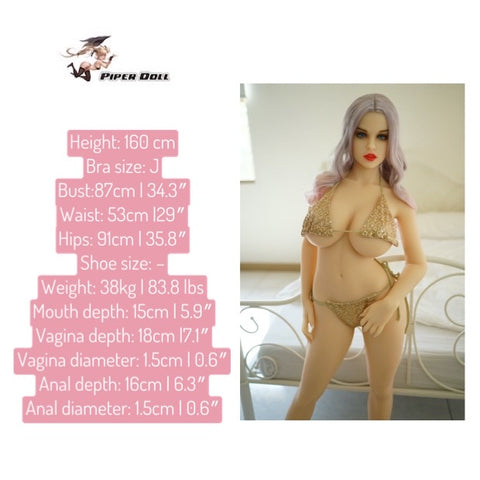 PIPER Doll 160cm Plus / Jcup - Beth Sex Doll (White Skin)