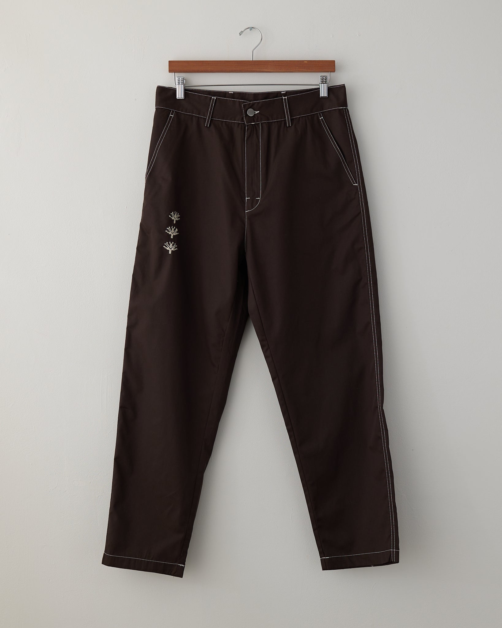 Makhlut Worker Cotton Chino Pants, Dark Brown – Colbo