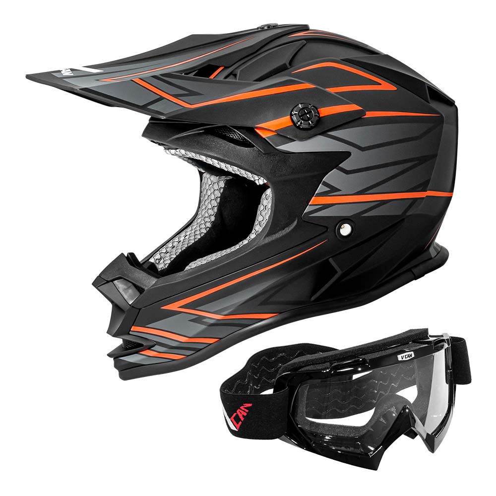 Orange dirt shop bike helmet