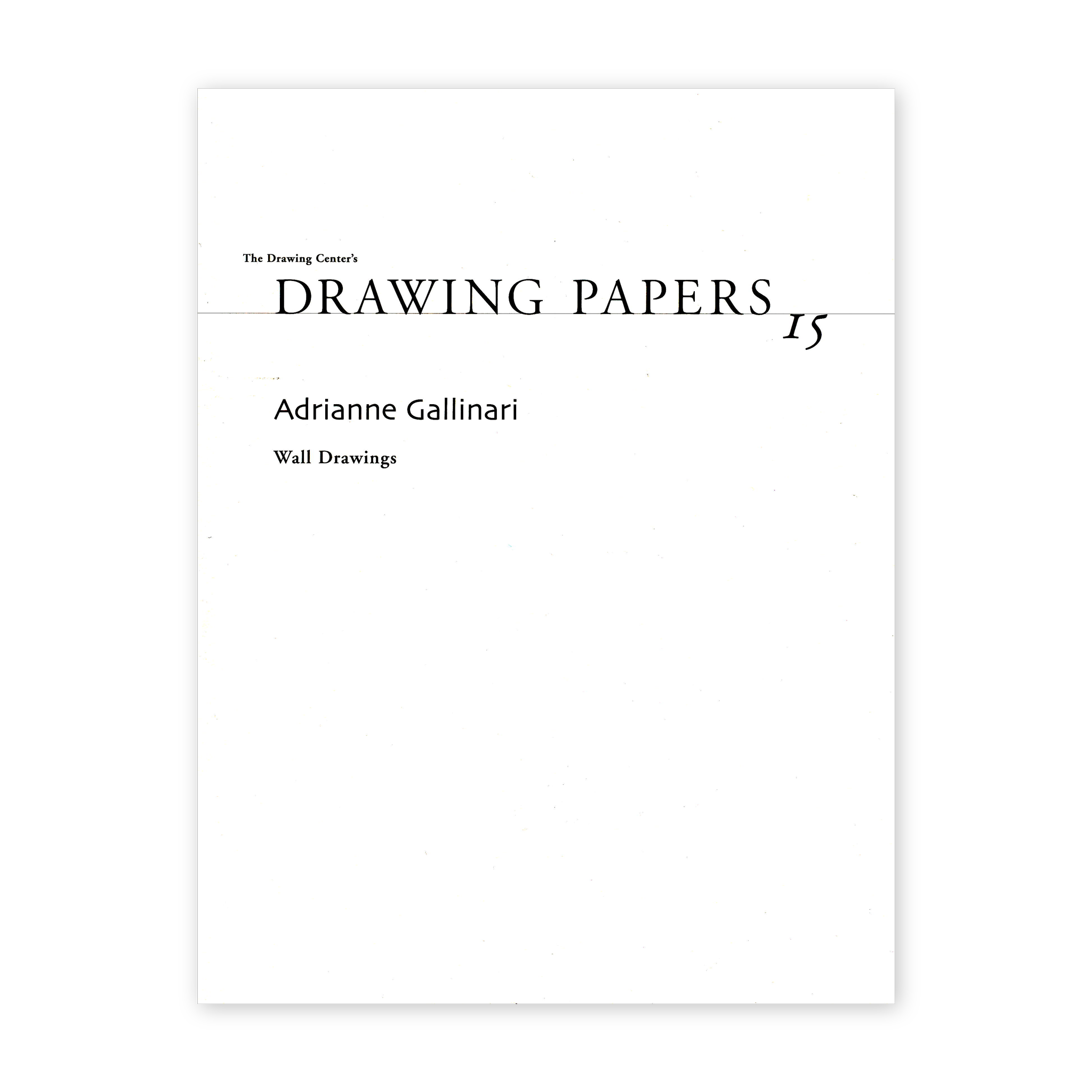 Front cover for "Adrianne Gallinari: Wall Drawings"