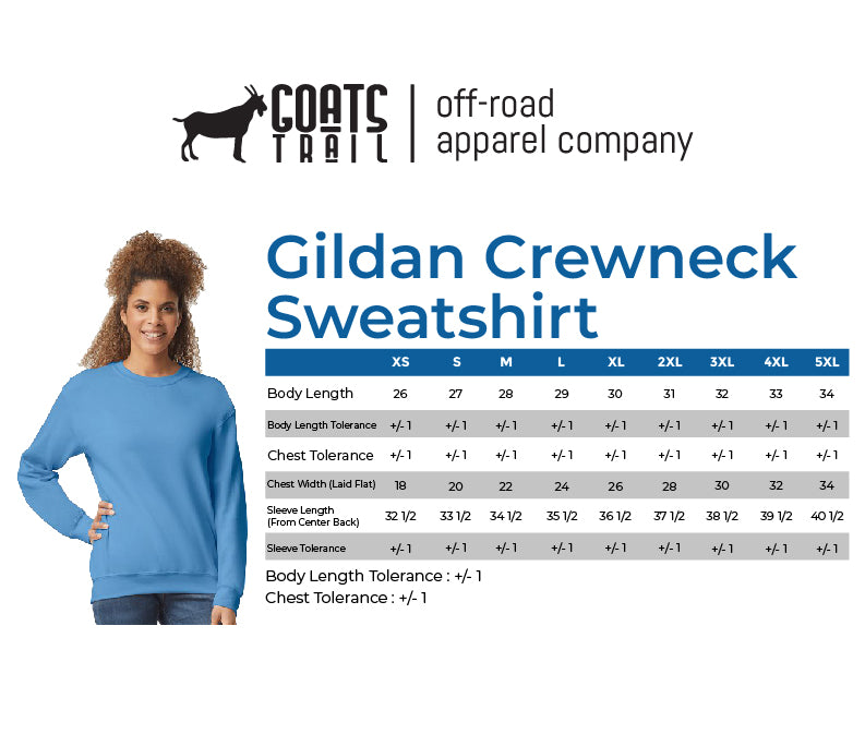 Gildan Crewneck Sweatshirts-Goats Trail Offroad Apparel Company