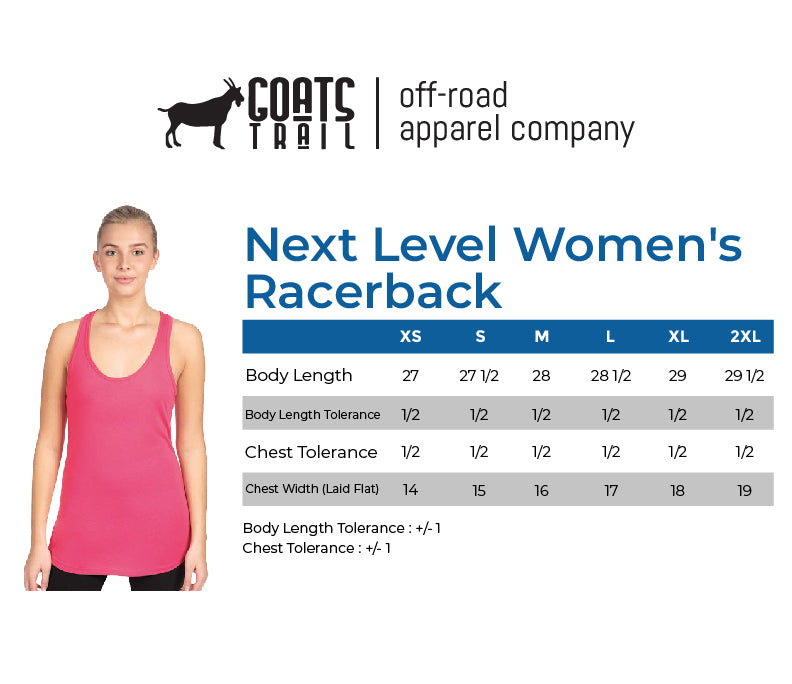 Women's Next Level Racerback Tank Top-Goats Trail Offroad Apparel Company