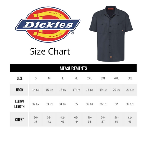 Dickies Size Chart