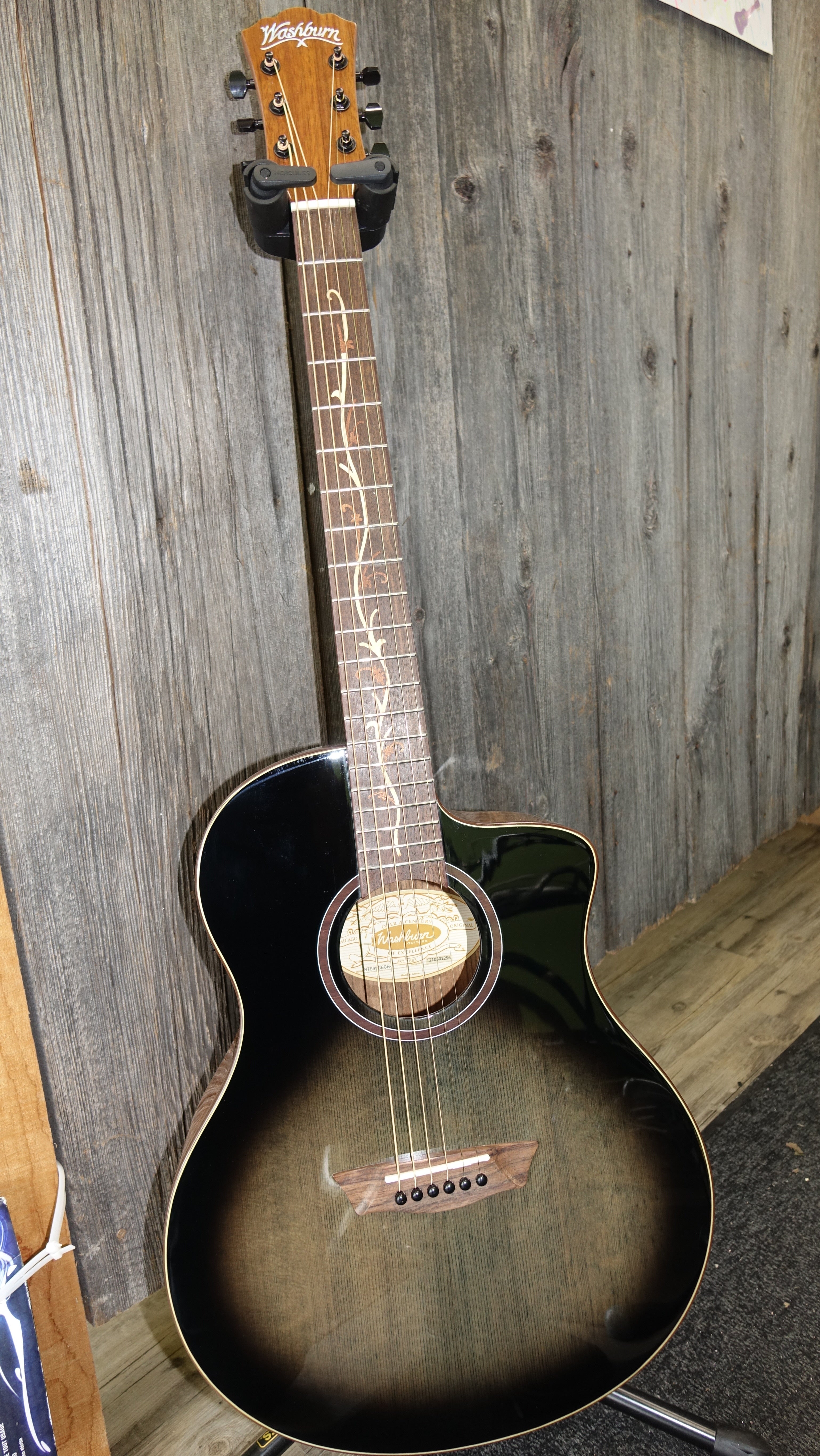 Geartree Washburn Deep Forest Ebony FE Folk Acoustic-Electric