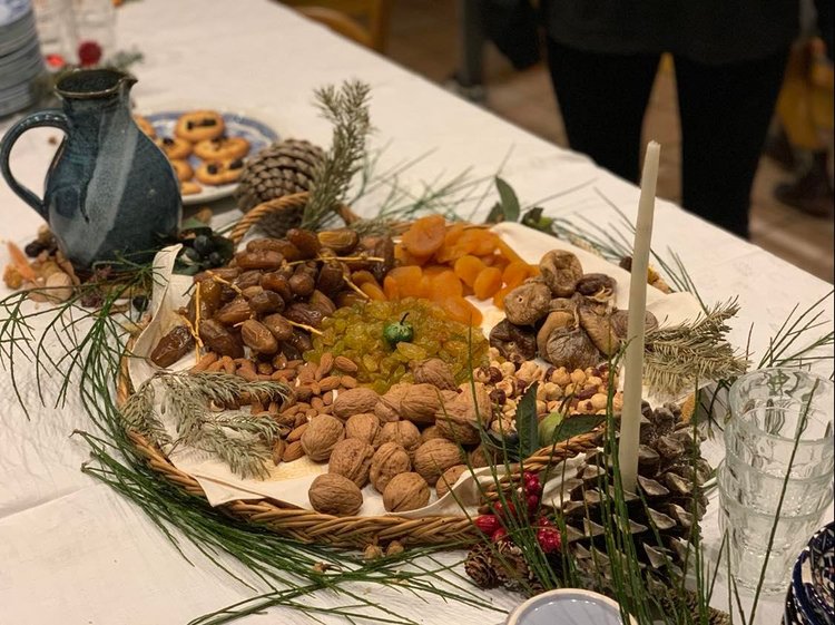 repas de Noel décoration nature