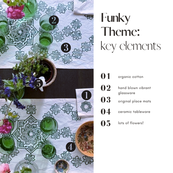 funky table decoration theme