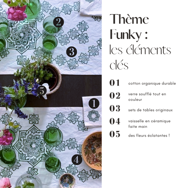 Thème de décoration de table funky