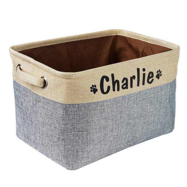 container store dog toy storage