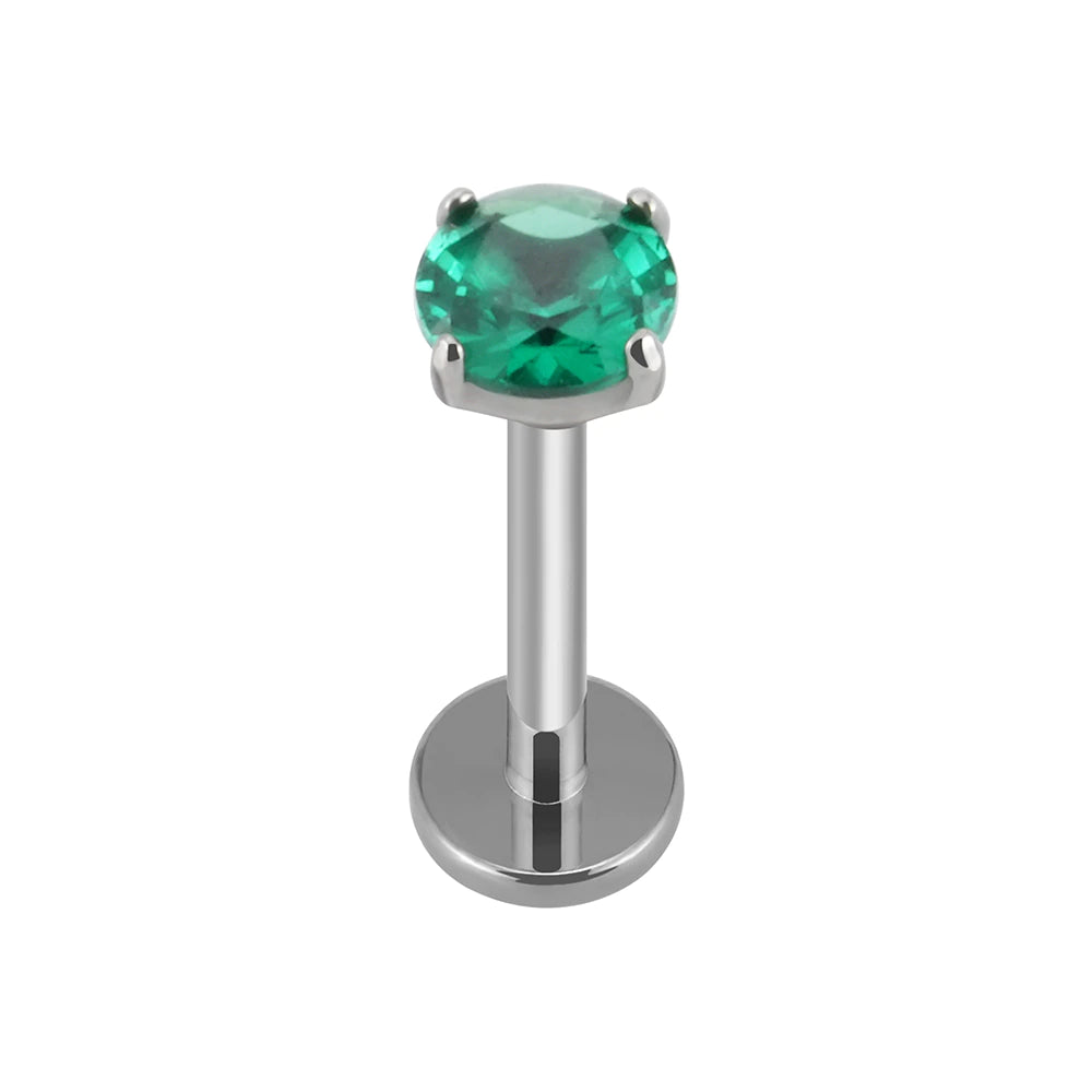 Labret nose stud pink green blue white 16G titanium