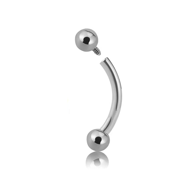 Piercing a bilanciere curvo ASTM F136 titanio di grado implantare con filettatura interna Ashley Piercing Jewelry