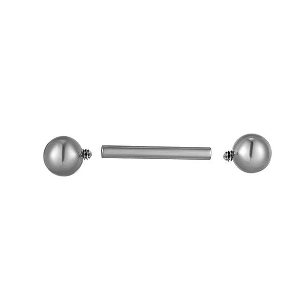 Piercing al capezzolo barbell filettato internamente 14g 16g piercing al capezzolo barbell lungo barbell corto dritto titanio minimalista 1 pezzo Ashley Piercing Jewelry