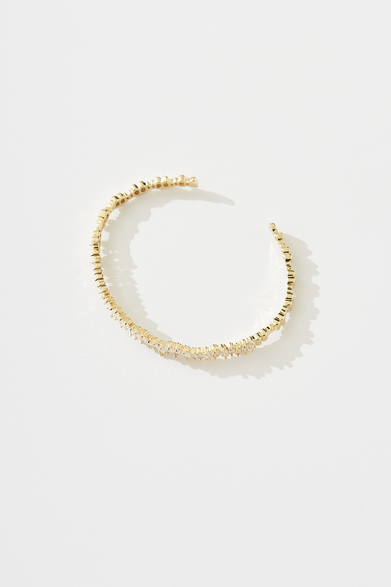 Eglisse Bangle In Gold With Diamante