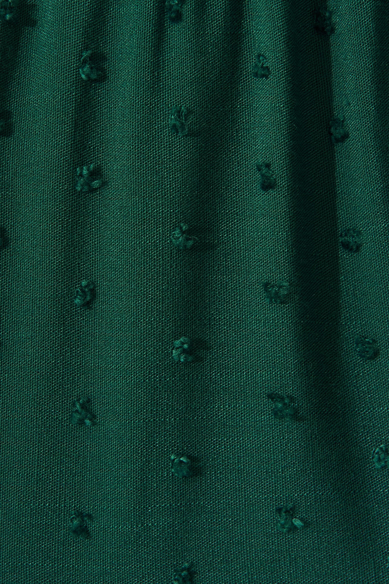 Abriella Shirt Dress In Emerald Swiss Dot