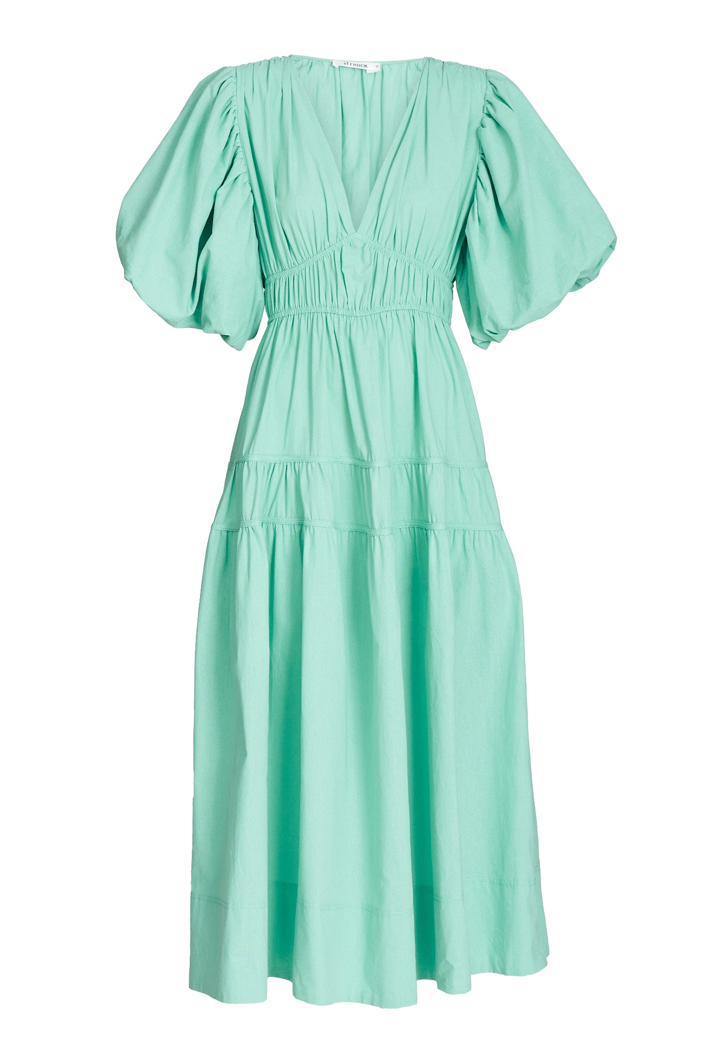 Amalie Dress In Mint Green Cotton