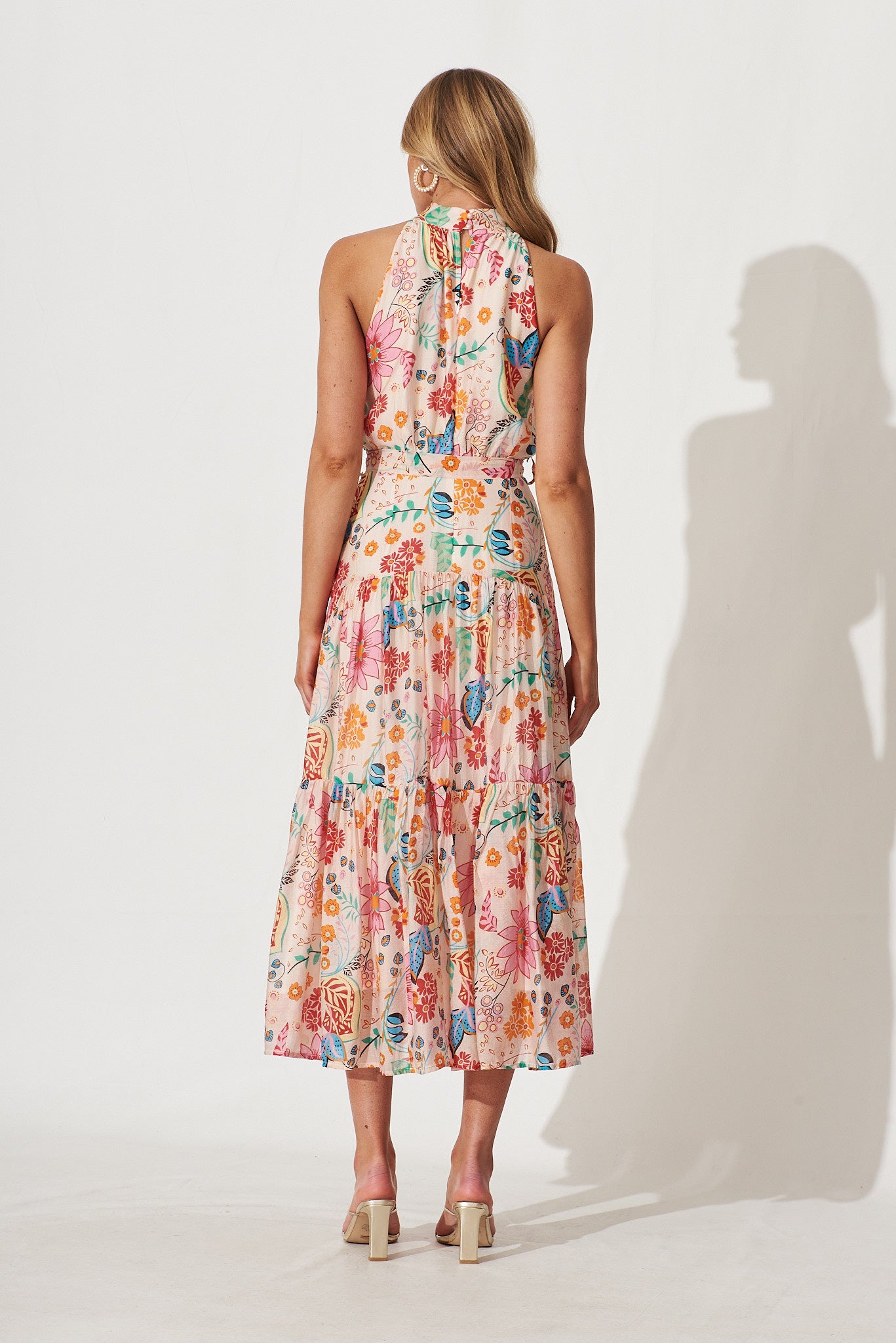 Khalo Dress In Bright Multi Floral Print