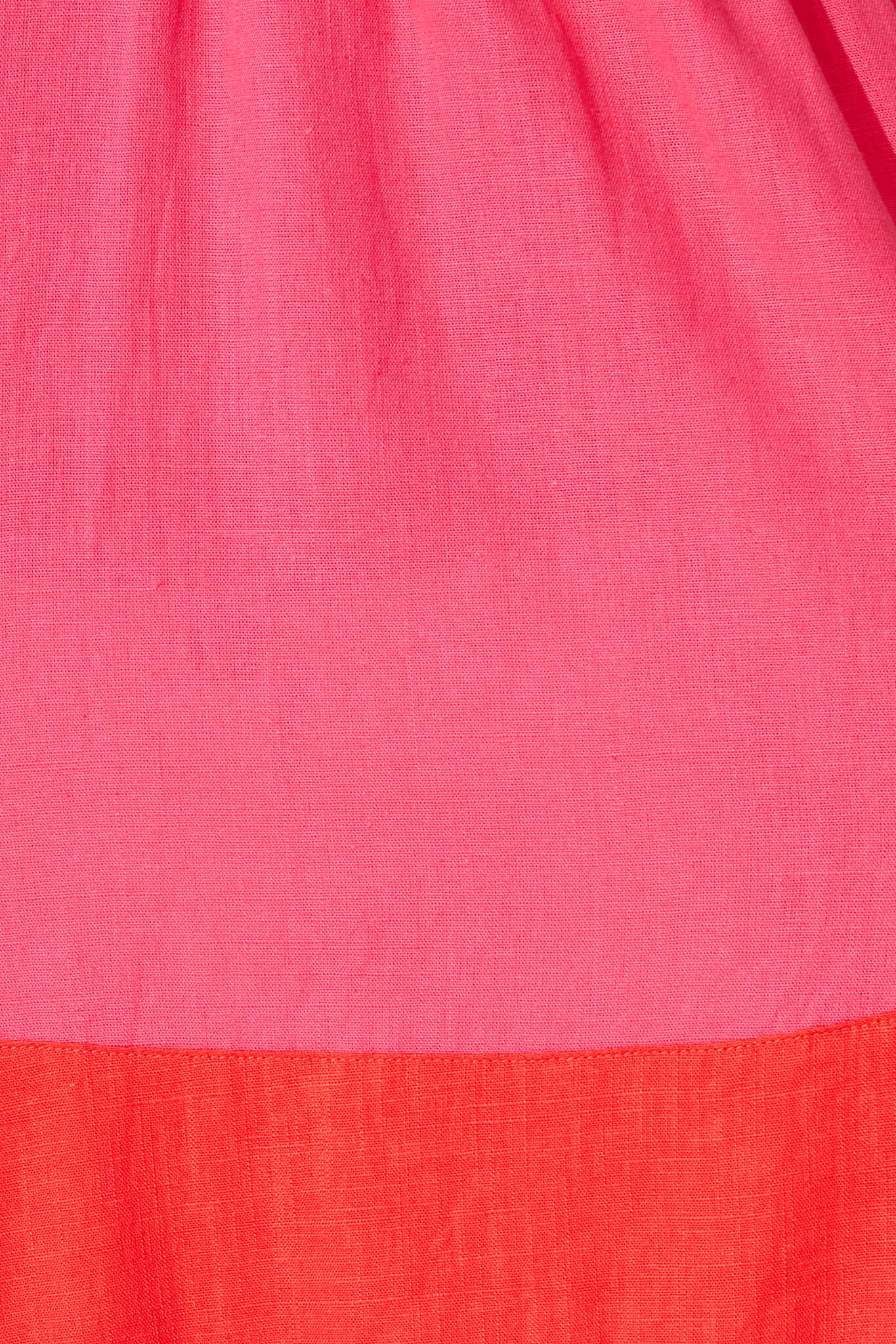 Fiery Top In Pink Linen Blend